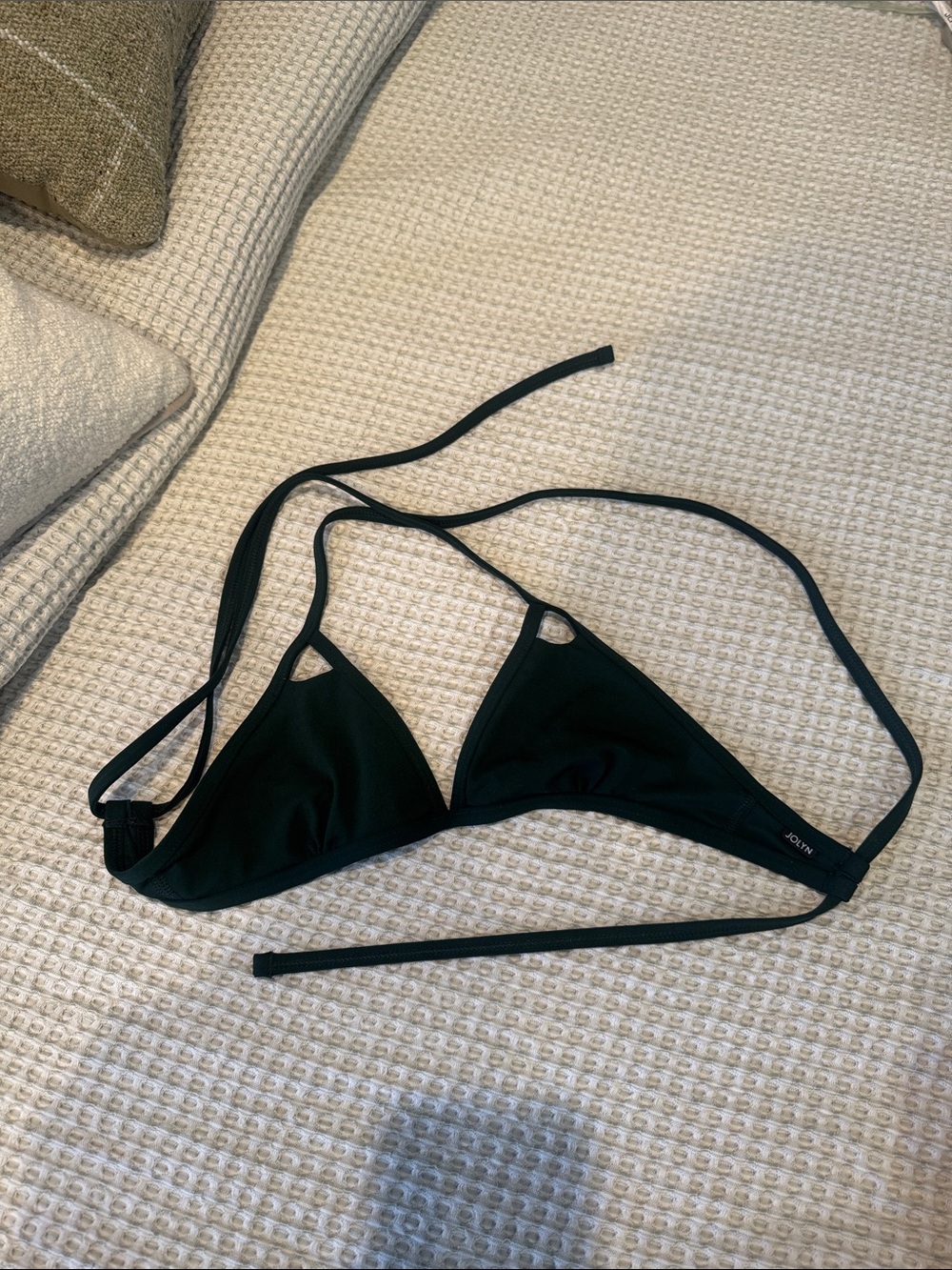 Jolyn Clothing forest green Triangle Bikini Top